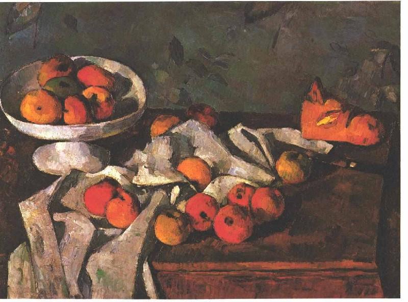 Paul Cezanne life with a fruit dish and apples France oil painting art